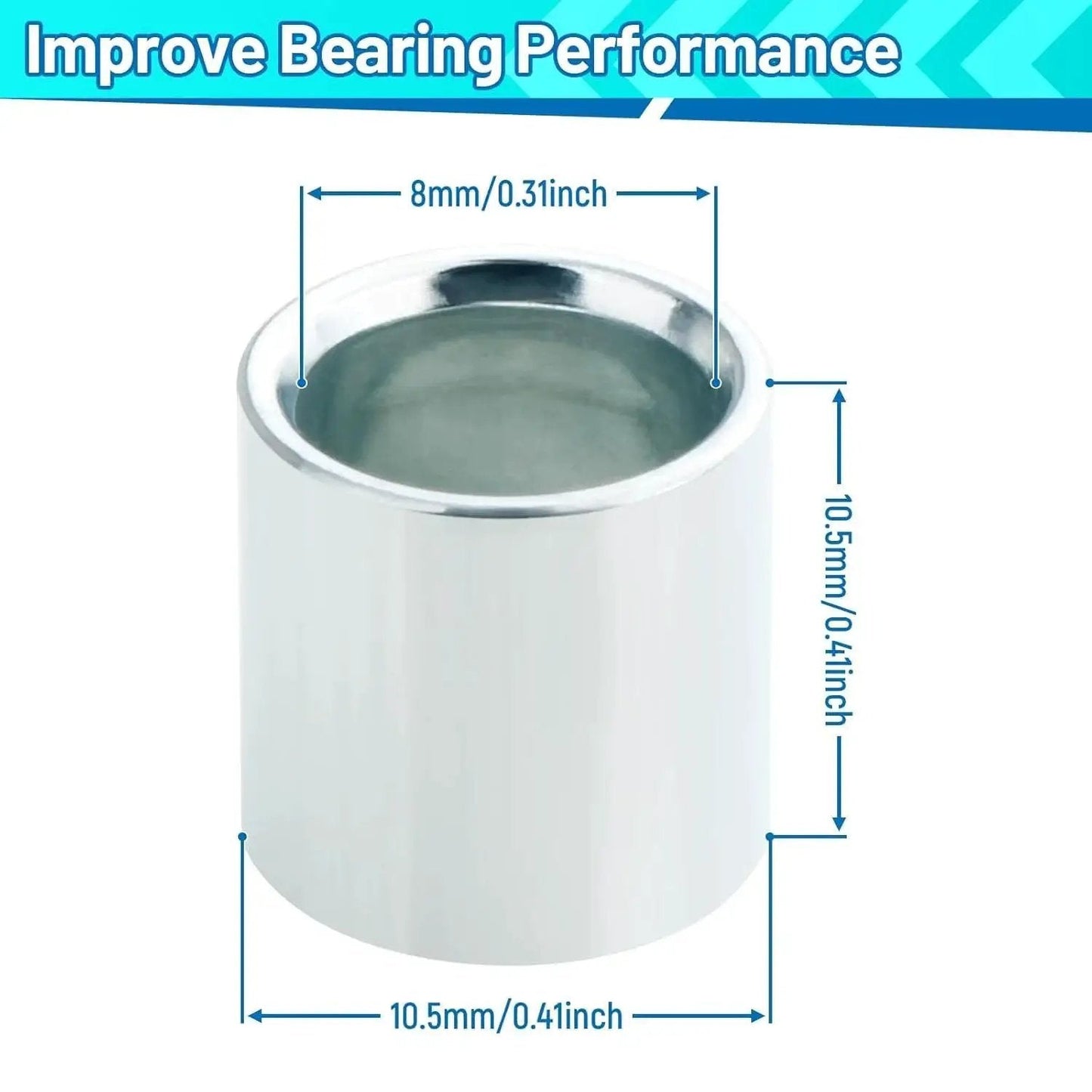 10mm aluminum skate spacer from 50 Pcs Skate Spacer Set Aluminum Wheel Bearing Spacers and Speed Rings for Skateboards and Longboards