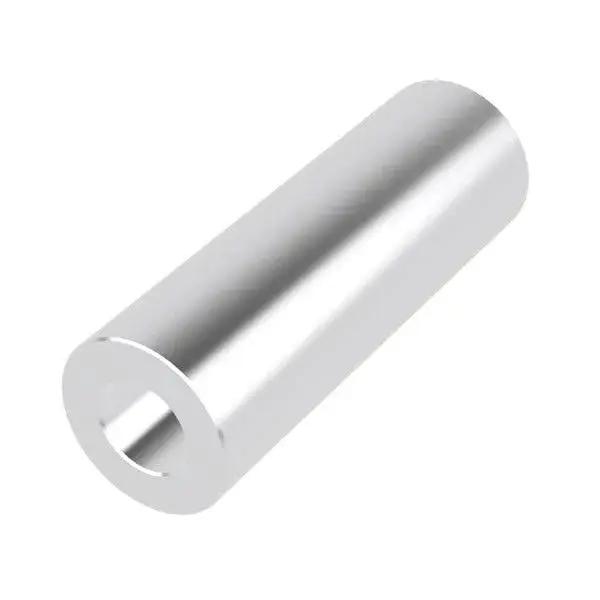 One Half Inch Aluminum Spacer With One Quarter Inch Inner Diameter Unthreaded Round Standoff Bushing In Plain Finish Heavy Duty Build Fits One Quarter Inch Bolts Or M6 Choose Length One And A Half Inches Pack Of Ten.