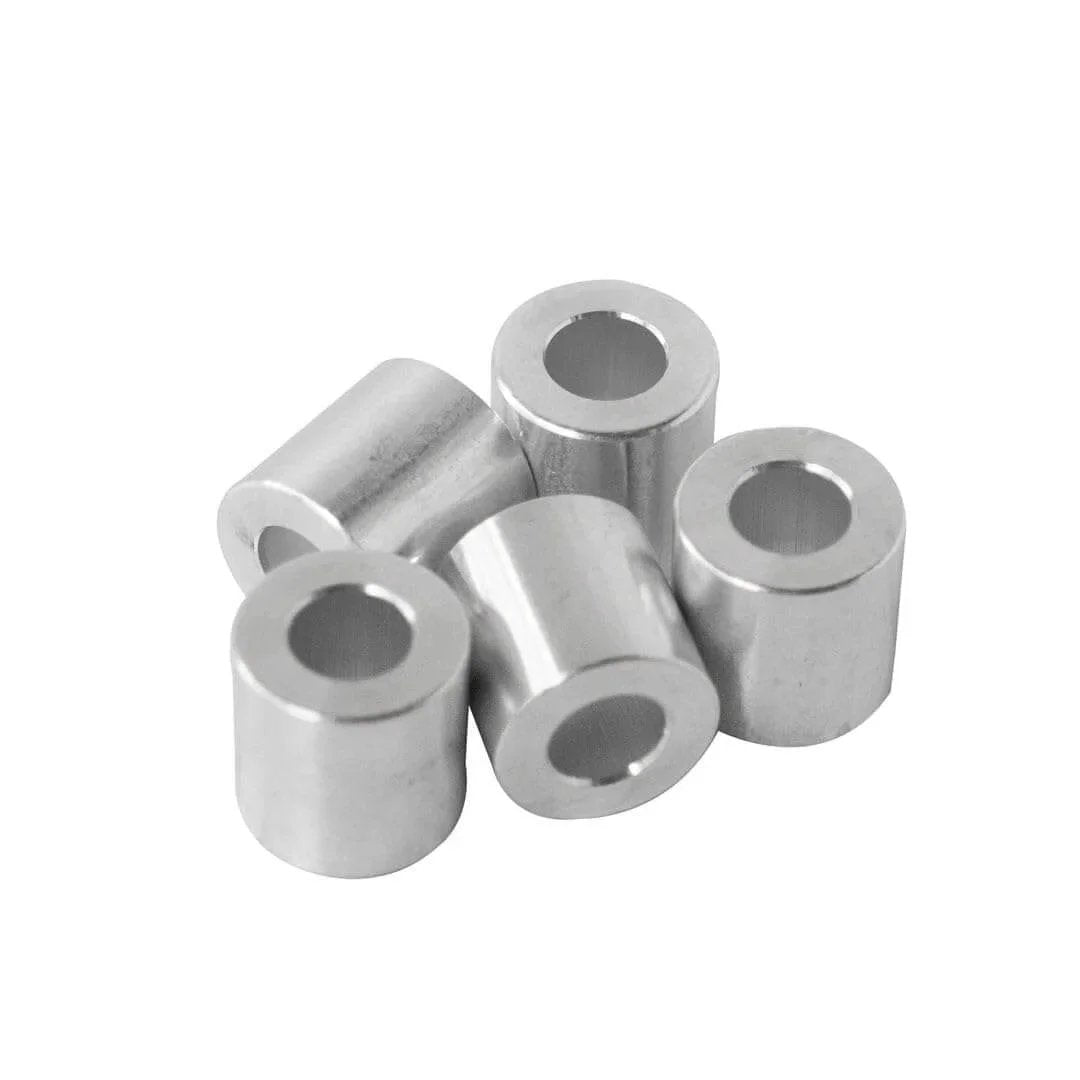 Aluminum Spacer Outer Diameter Half Inch Inner Diameter Quarter Inch Round Unthreaded Standoff Bushing Plain Finish