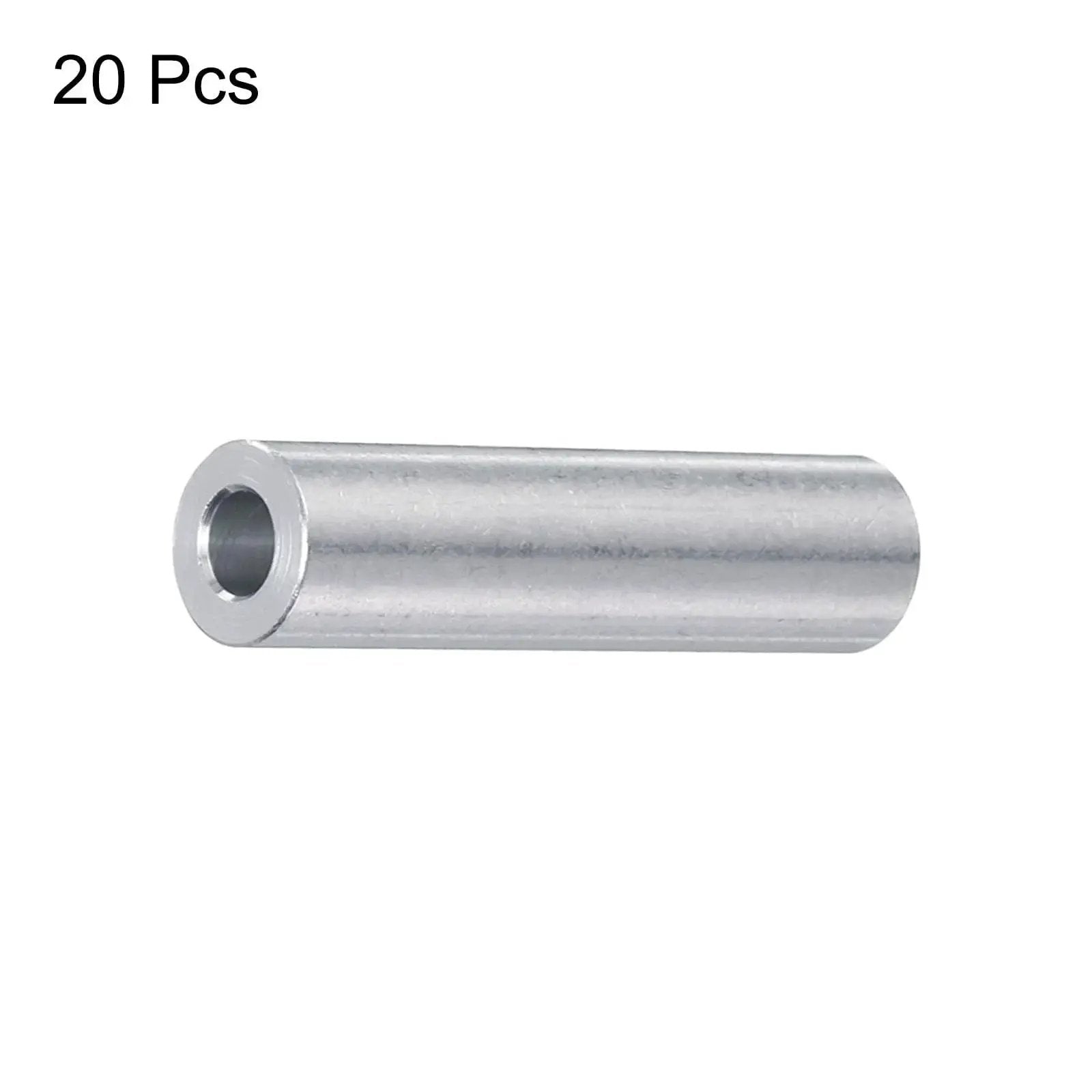 Pro Grade Heavy Duty Aluminum Spacer Set For M5 Screws And Rods 5mm Bore 10mm OD 40mm Length 20 Pieces shown