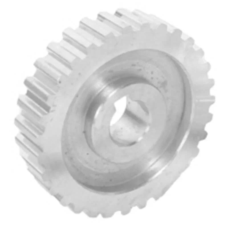 2 Pcs Metal Synchronous Pulley Gear Set for Mini Lathe Drive Wheel Aluminum Alloy 8mm Bore 10mm Shaft close-up view