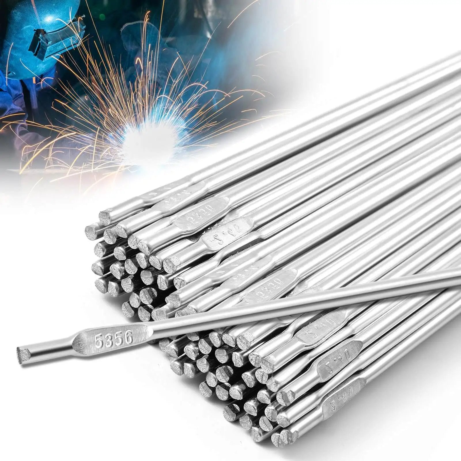 ER5356 Aluminum TIG Welding Rods 3/32 Inch By 39 Inch 2 Lb Pack Low Splatter Filler Wire For Corrosion Resistant Aluminum TIG Welds