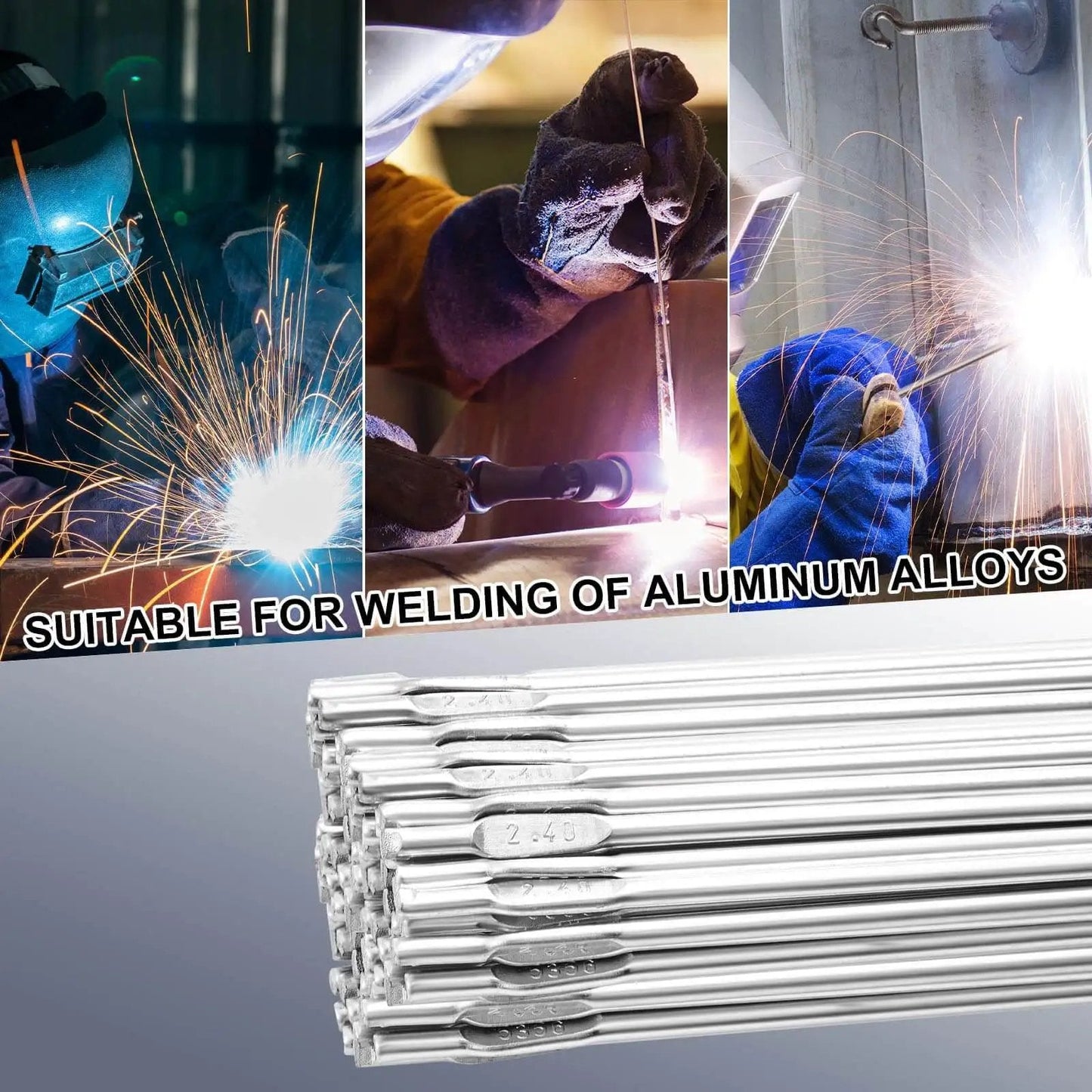 ER5356 Aluminum TIG Welding Rods 3/32 Inch By 39 Inch 2 Lb Pack Low Splatter Filler Wire for Aluminum TIG Welds
