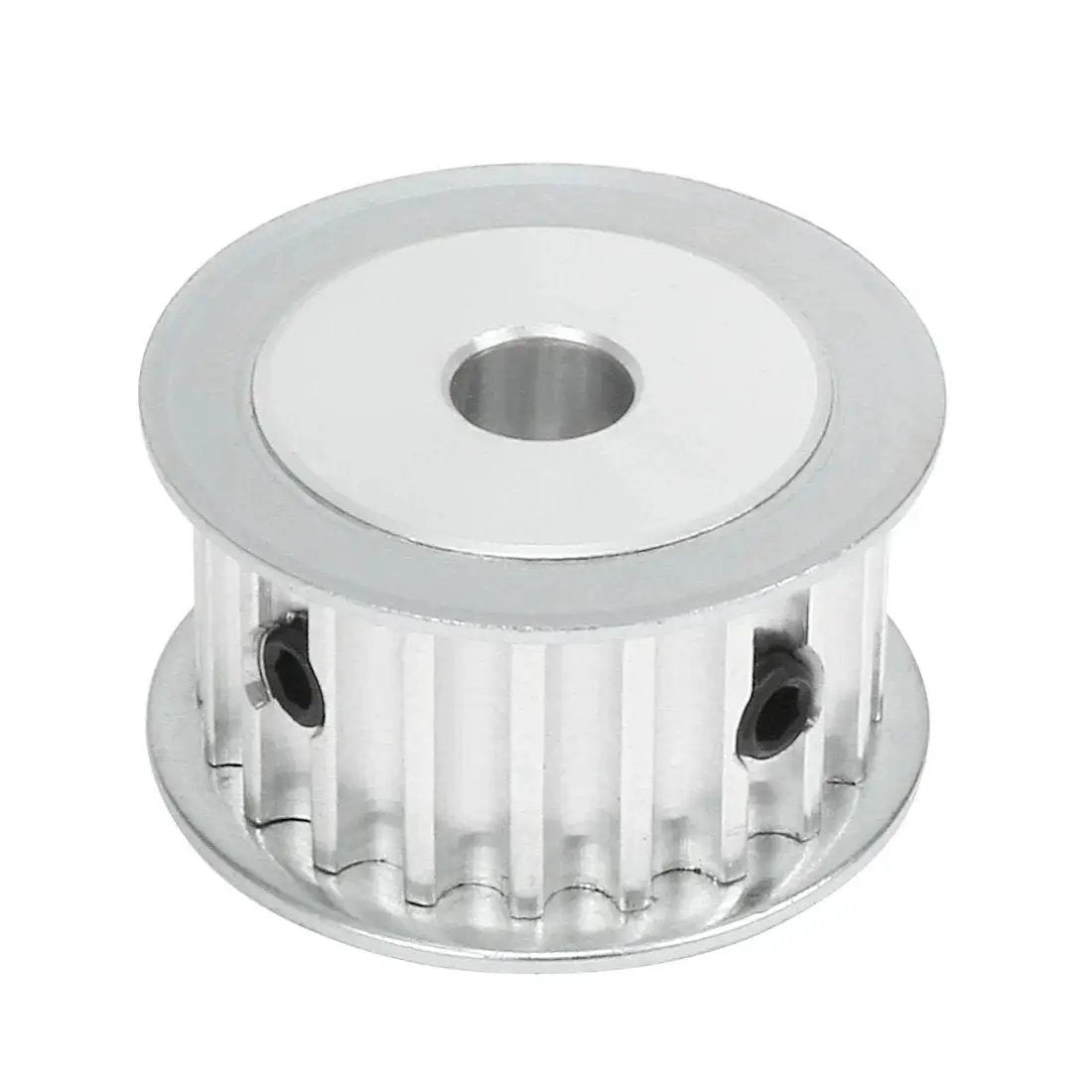 High Precision Aluminum Timing Belt Pulley With 20 Teeth 8mm Bore And 5mm Pitch Designed For 15mm Timing Belts front view