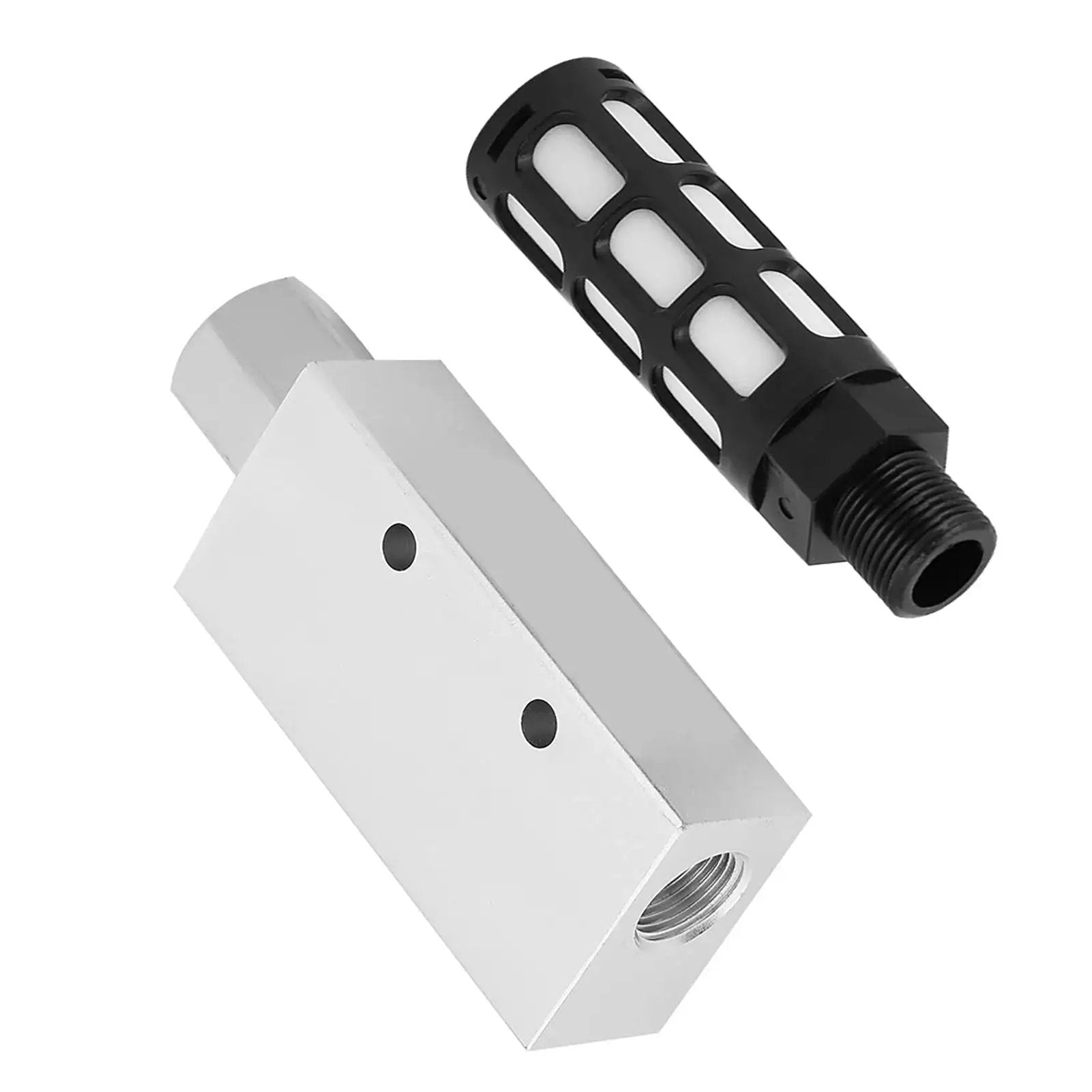 Venturi Vacuum Generator CV-20HS Aluminum Alloy Pneumatic Vacuum Ejector with Threads and Compact Design, Easy Mount System