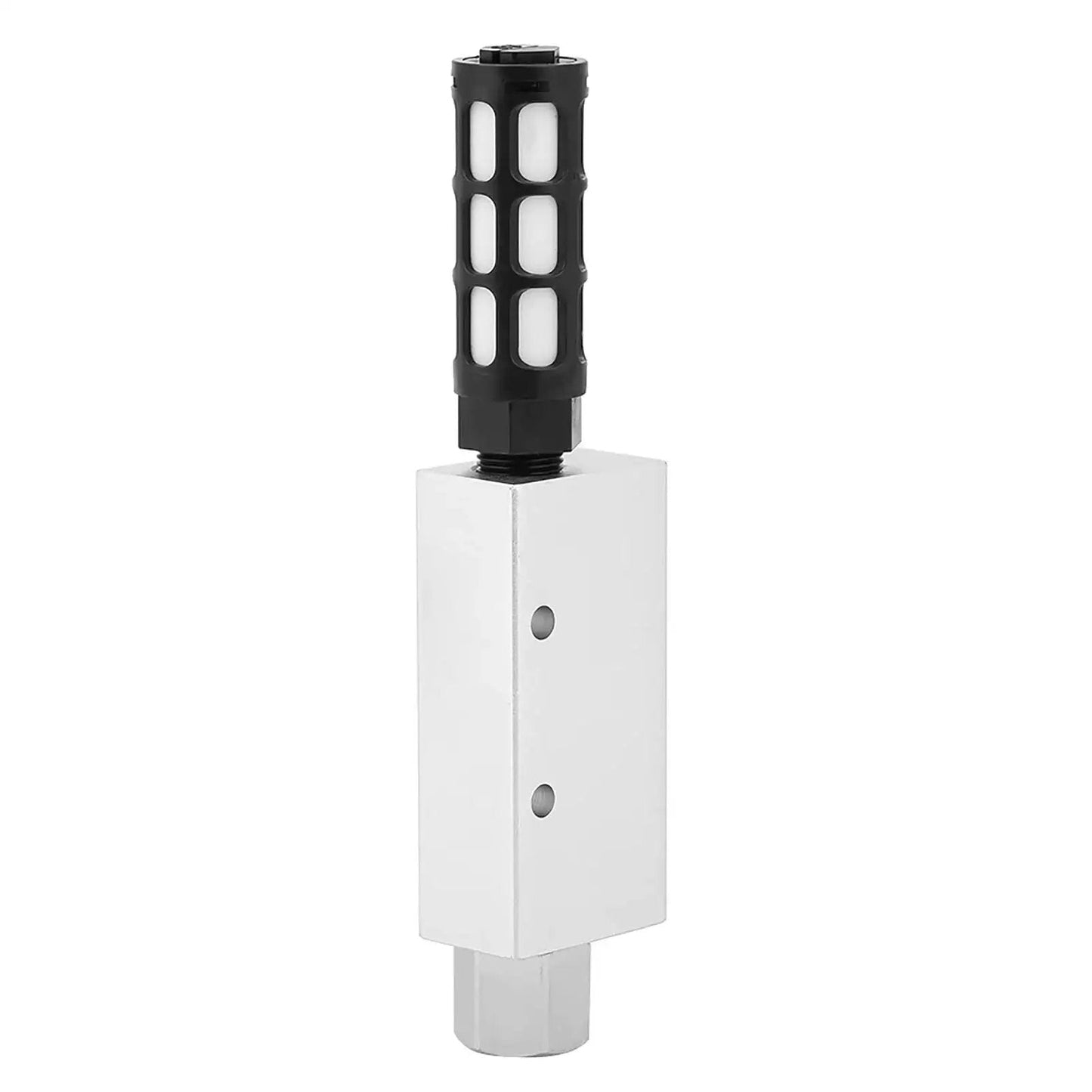 Venturi Vacuum Generator CV-20HS Aluminum Alloy Pneumatic Vacuum Ejector with Threads, shown in compact form, side view.