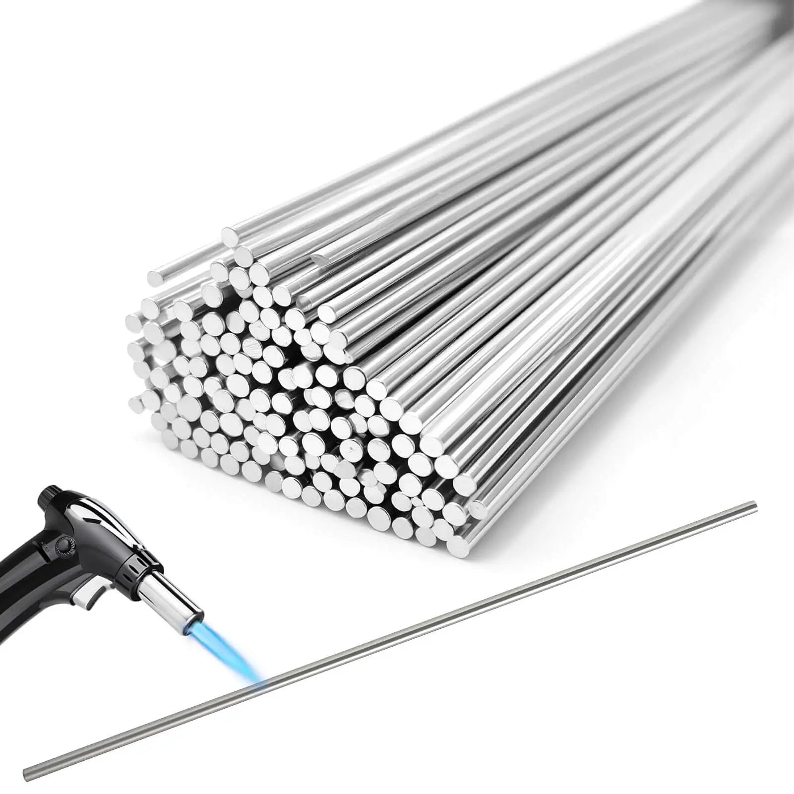 Pro Grade Aluminum Welding Rods Set, 30 Pieces, 0.0625 Inch By 13 Inch, low temperature brazing rods with blowtorch