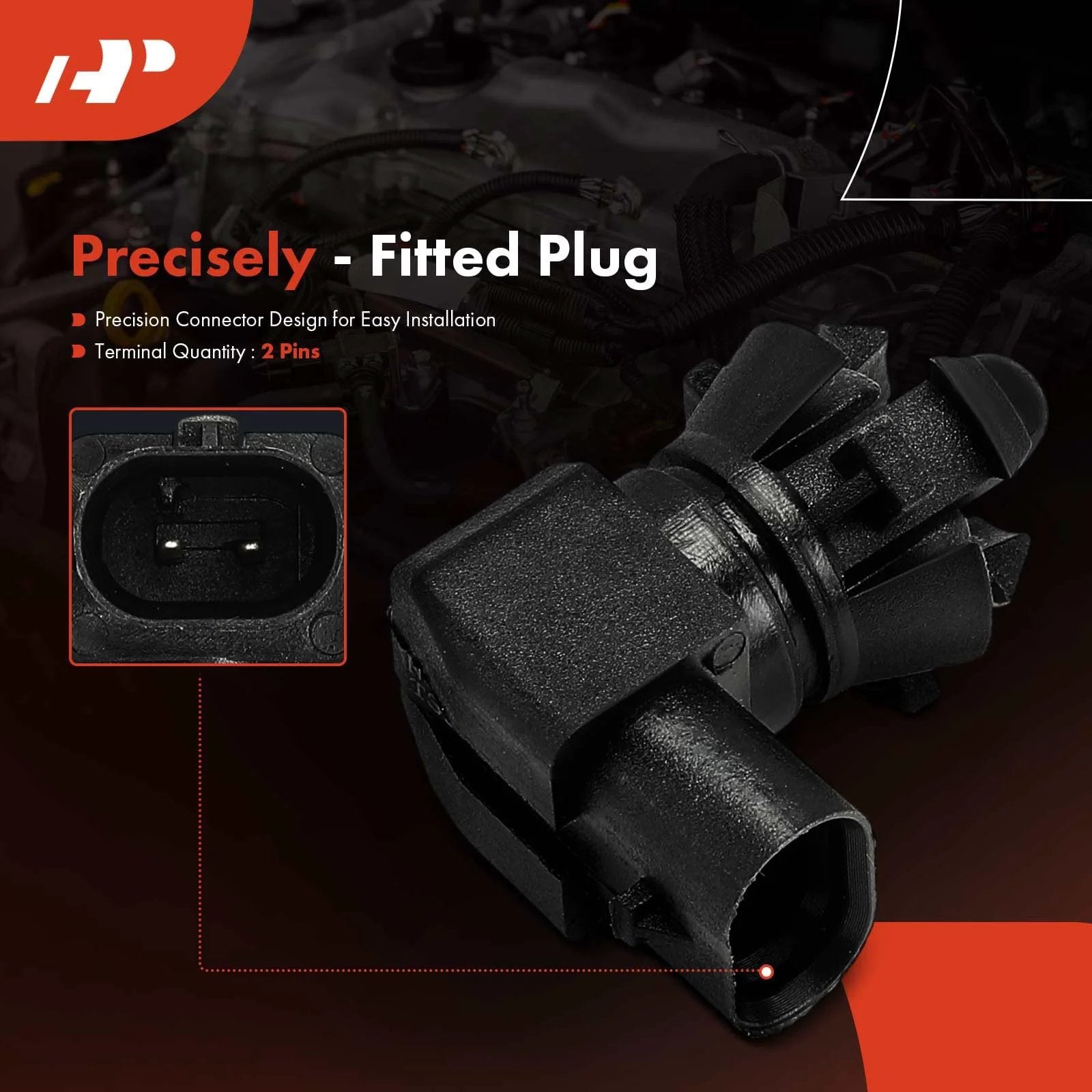 Ambient Air Temperature Sensor For Chevrolet Buick GMC And Cadillac Vehicles Including Camaro Colorado Cruze Equinox Malibu Silverado Tahoe Sierra ATS Escalade Encore Envision LaCrosse Bolt EV By A Premium with 2-pin oval connector.