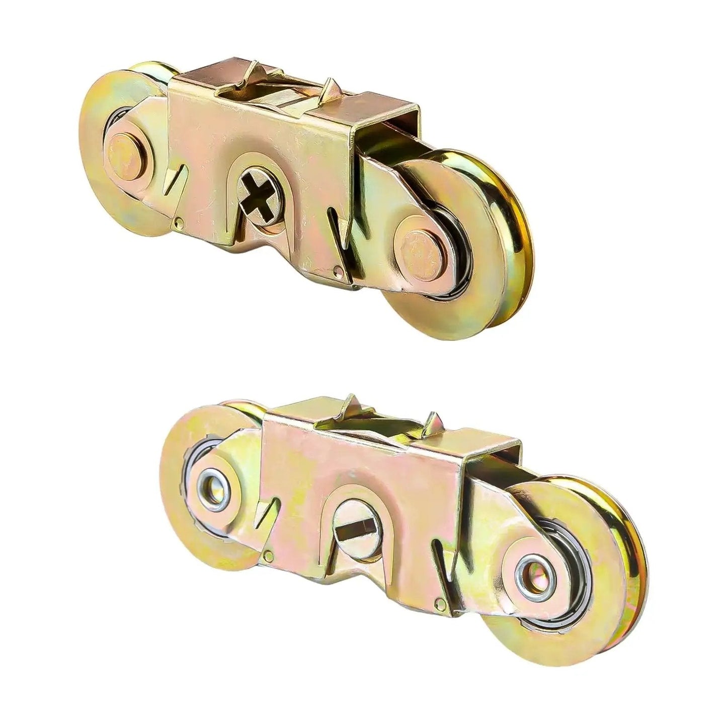 Sliding Patio Door Tandem Roller Assembly For Andersen Doors Compatible With Andersen Sliding Door Rollers Replaces Part 1273704 1964 1982 To Present Two Rollers With One And A Quarter Inch Bearing, steel wheel assembly