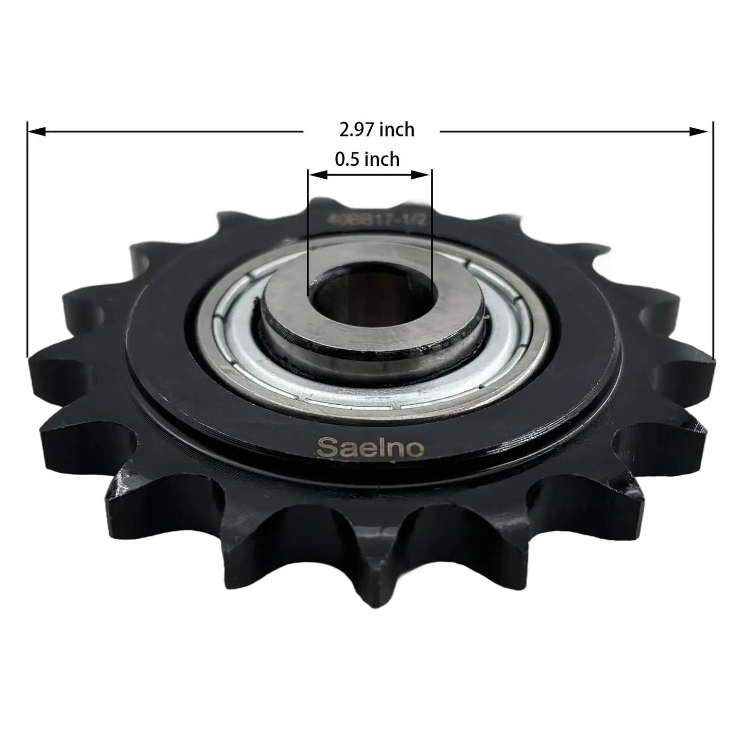 Industrial Grade ANSI 40 Roller Chain Idler Sprocket Type C With Half Inch Bore Seventeen Teeth And Bearing For 40 Chain