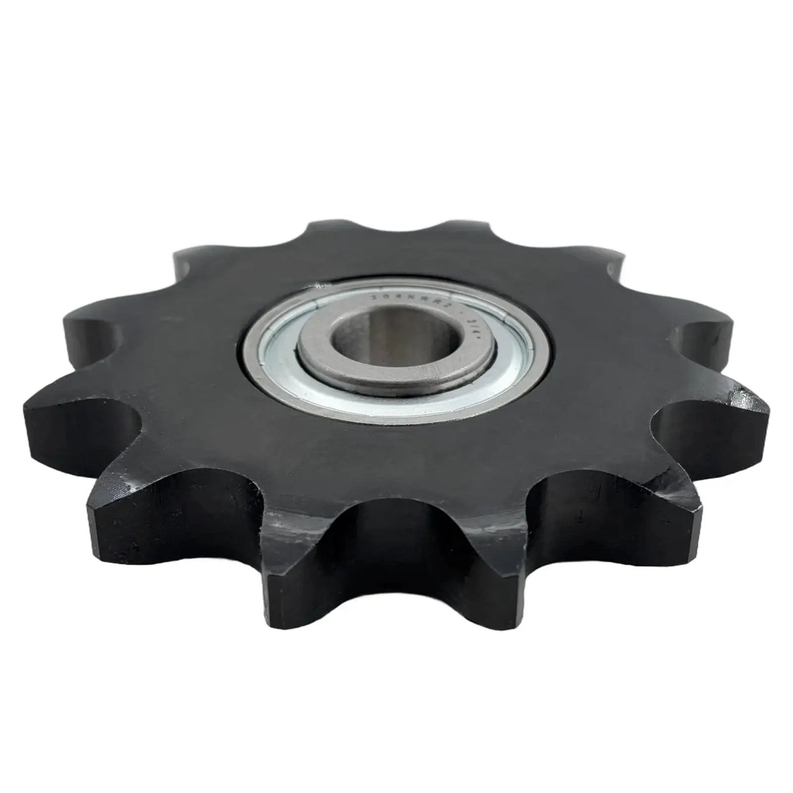 Heavy Duty ANSI 80 Roller Chain Idler Sprocket Type C With Bearing Three Quarter Inch Bore Twelve Tooth Hardened 1045 Steel