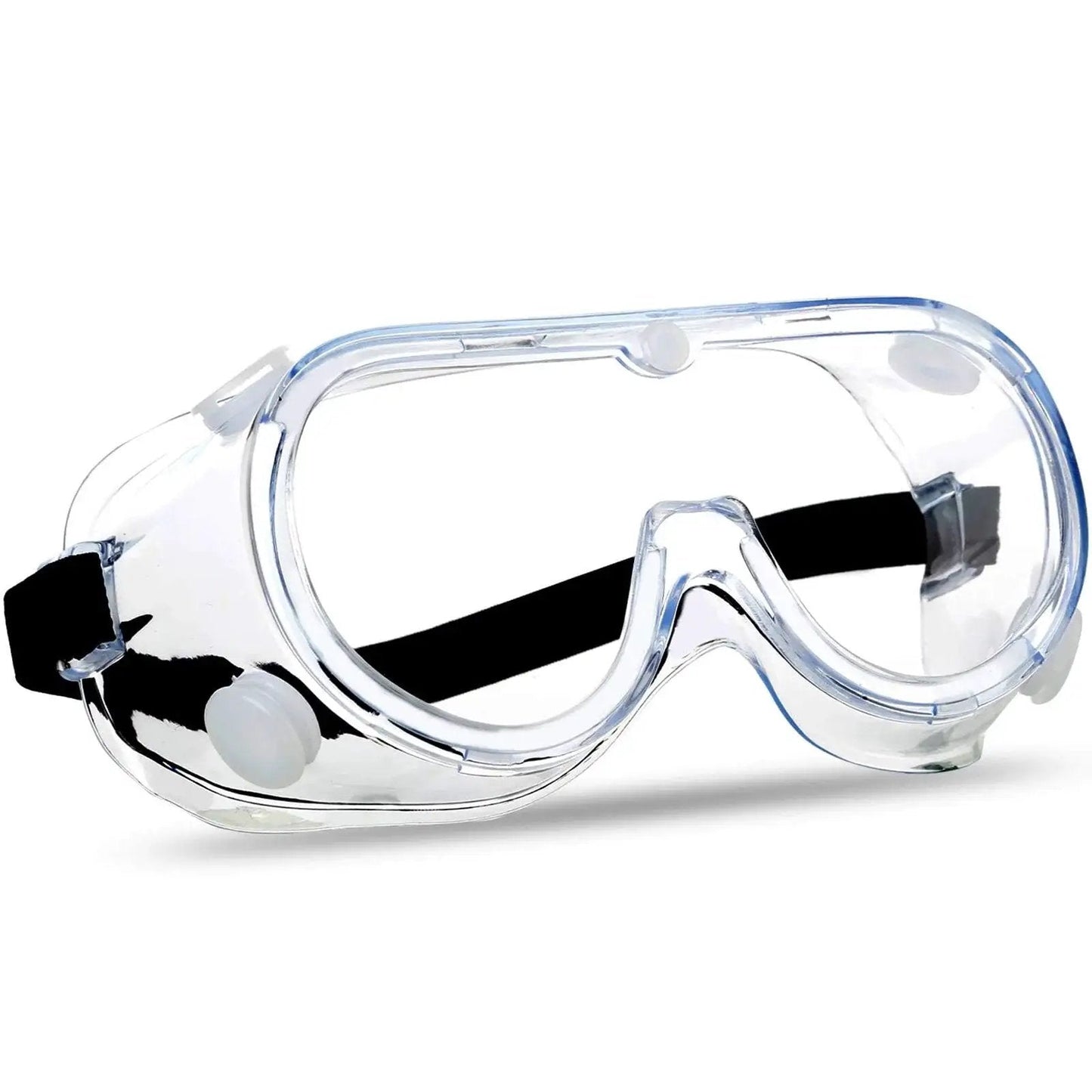 Anti Fog Safety Goggles With Wide Vision Lens For Chemical Splash with adjustable strap, front view close-up