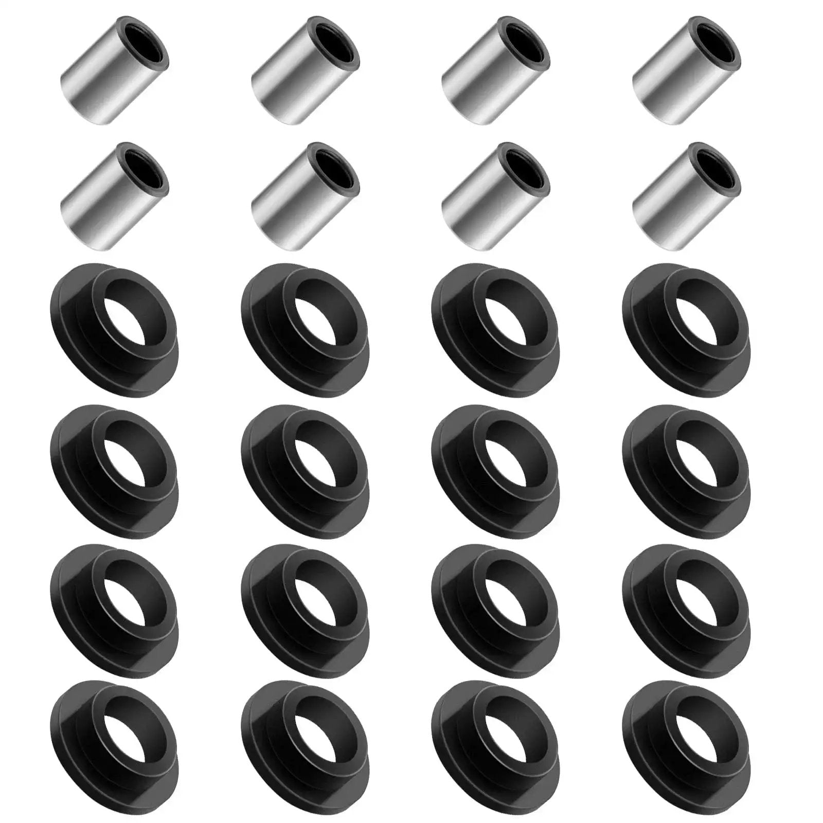 Shock Bushing Kit 16 Pcs And Bearing Sleeve Kit 8 Pcs For Arctic Cat ATV Shock Absorbers fits 250 300 375 400 500 650 700 Bearcat 454