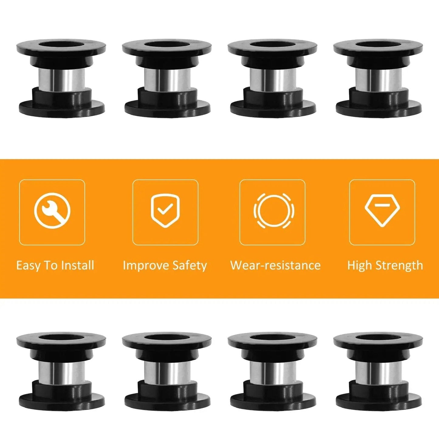 Shock Bushing Kit 16 Pcs And Bearing Sleeve Kit 8 Pcs For Arctic Cat ATV Shock Absorbers Fits 250 300 375 400 500 650 700