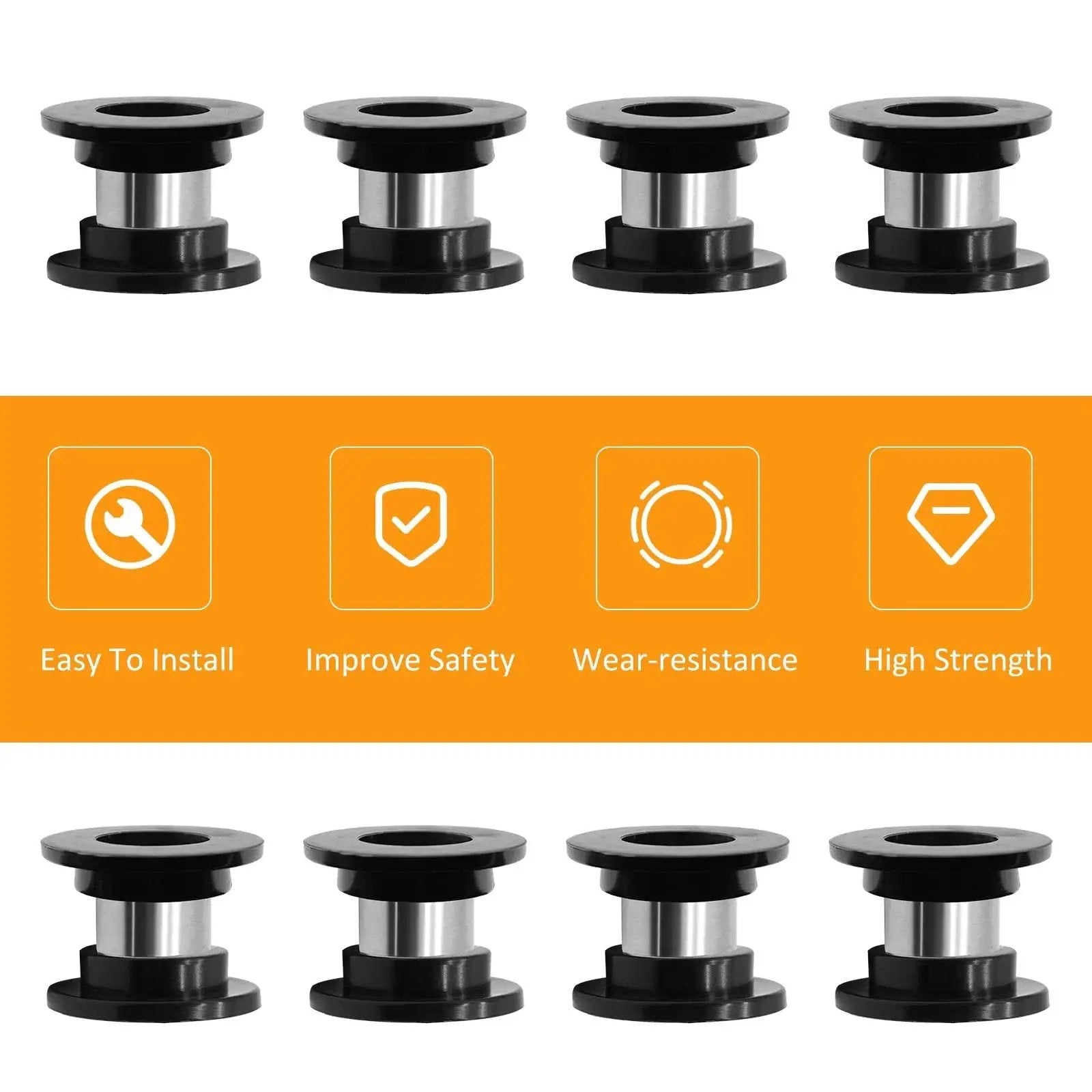 Shock Bushing Kit 16 Pcs And Bearing Sleeve Kit 8 Pcs For Arctic Cat ATV Shock Absorbers Fits 250 300 375 400 500 650 700