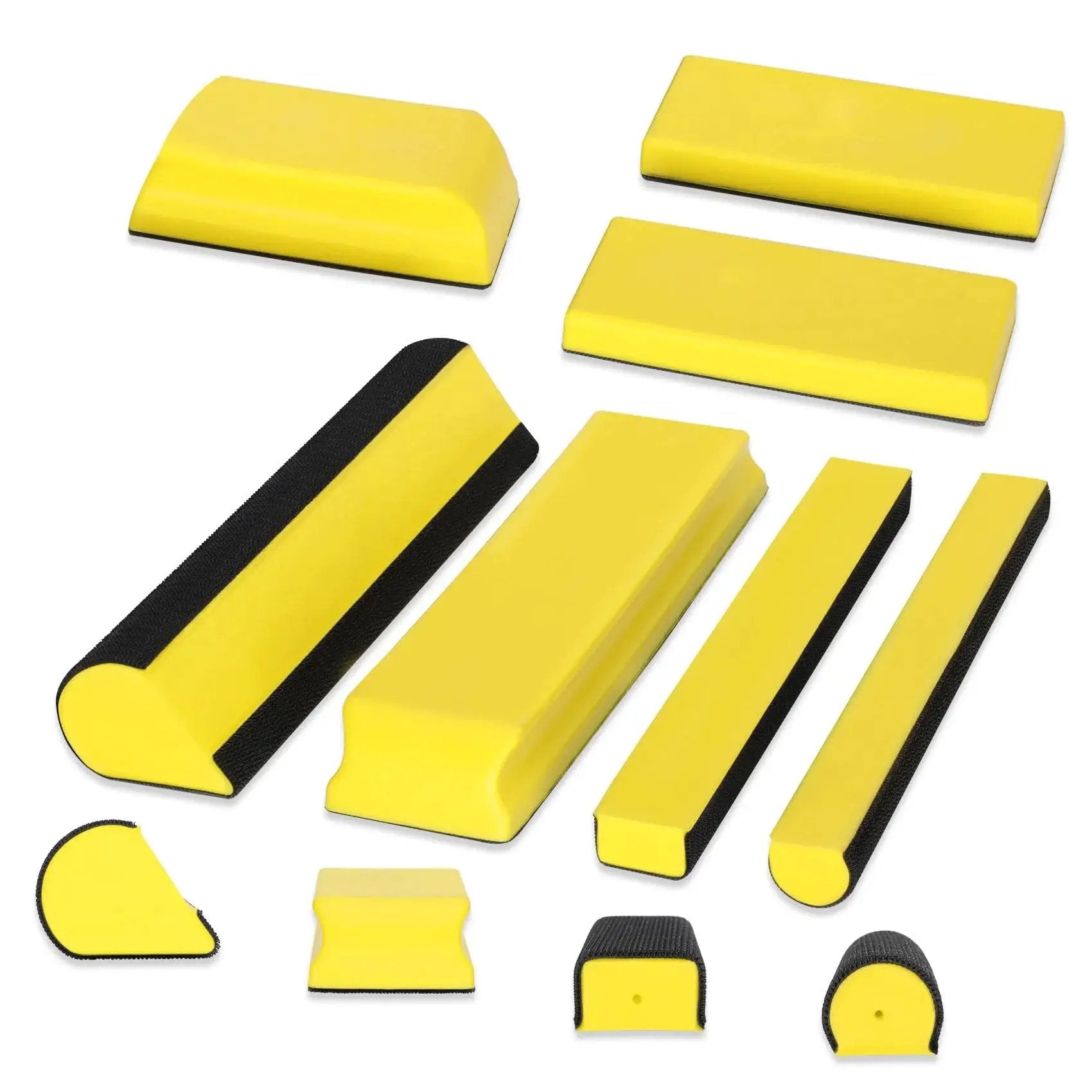 Auto Body Sanding Block Set 7 Pieces For Woodworking And Automotive Refinishing, various shapes and sizes, for tight spaces