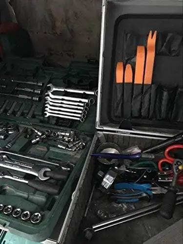 Auto Trim Removal Tool Kit Set With Four Thick Plastic Auto Clip Panel Pry Tools For Car Dash And Radio Installation Paper Box Included