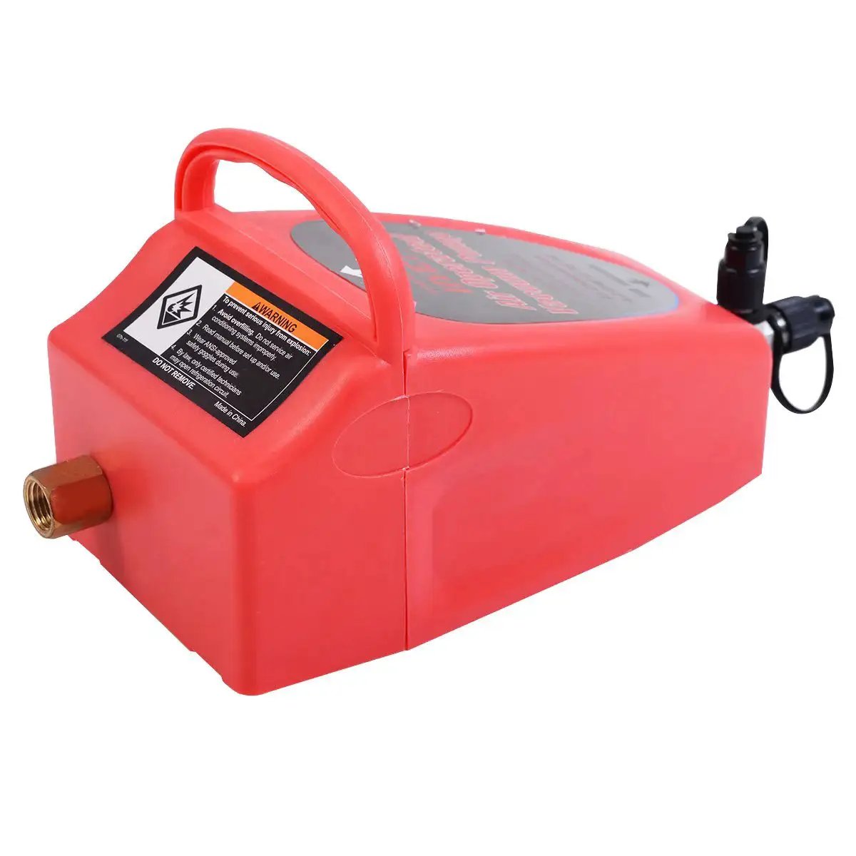 Side view of Auto Operated Vacuum Pump for Car Air Conditioning System, lightweight design, AT4280, R134A/R12 compatible tool.