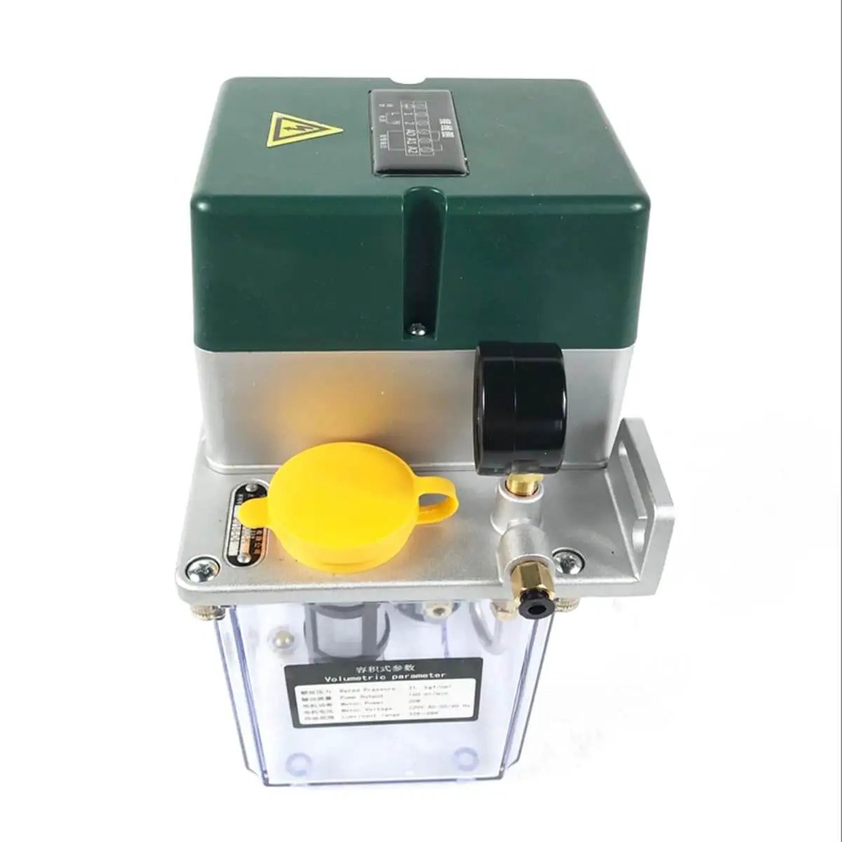 110V Automatic Lubrication Pump With Pressure Gauge For CNC Machines Lathe Milling Punching Tooling 2L Reservoir Capacity High Pressure 5 MPa