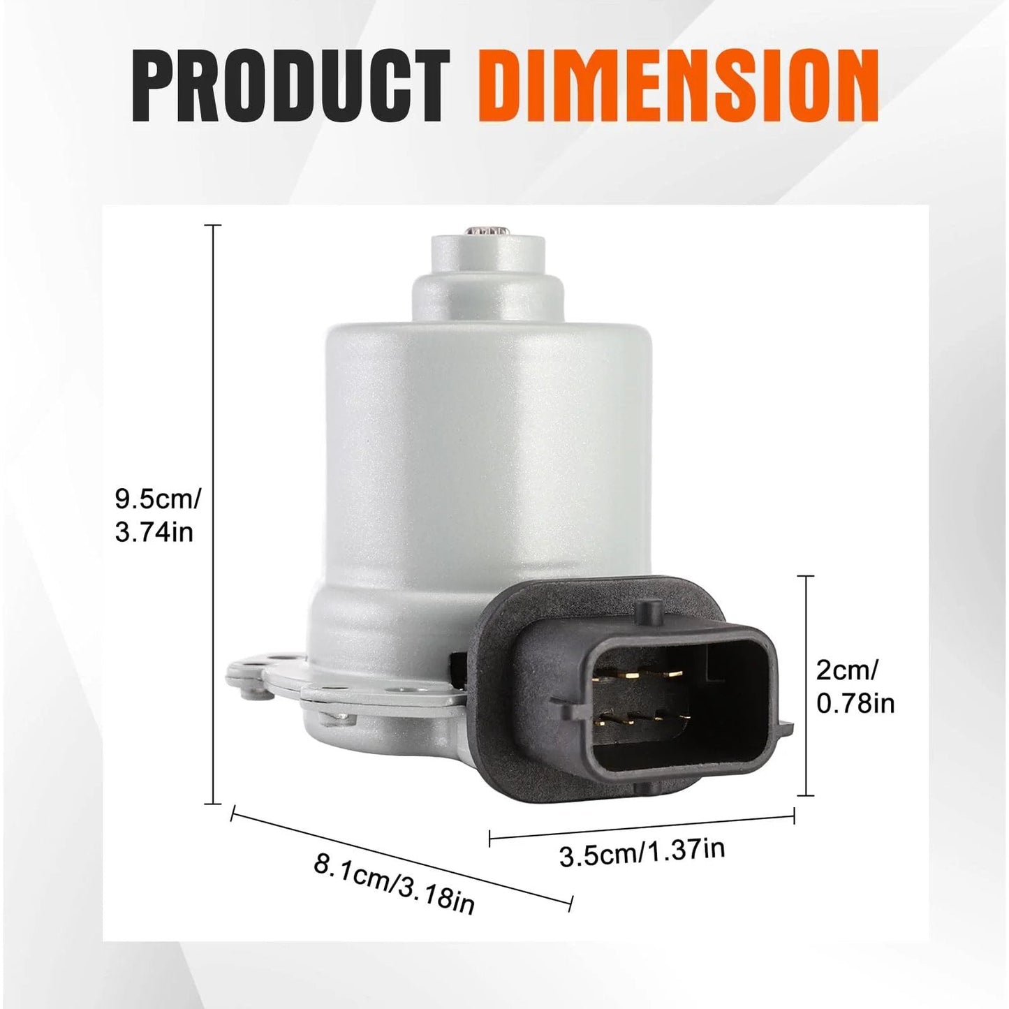 Automatic Transmission Clutch Actuator Replacement For Ford Focus 2012 2017 And Ford Fiesta 2011 2017 DSG 6 Speed DPS6 6DCT250 dimensions image showing height, width, and connector.