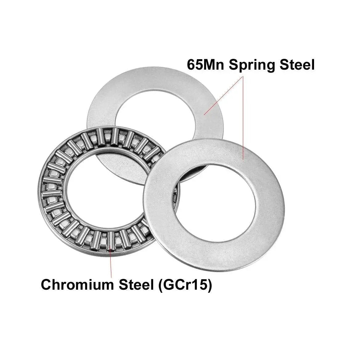 Heavy Duty Thrust Needle Roller Bearing With Washers AXK2035 20mm Bore steel construction for heavy loads.