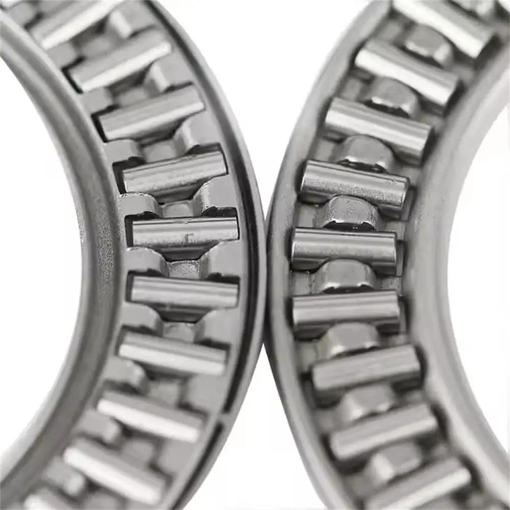 Close-up of 4 Sets AXK2035 Thrust Needle Roller Bearings with Washers, 20mm Bore, 35mm Outer Diameter, Chromium Steel Rollers