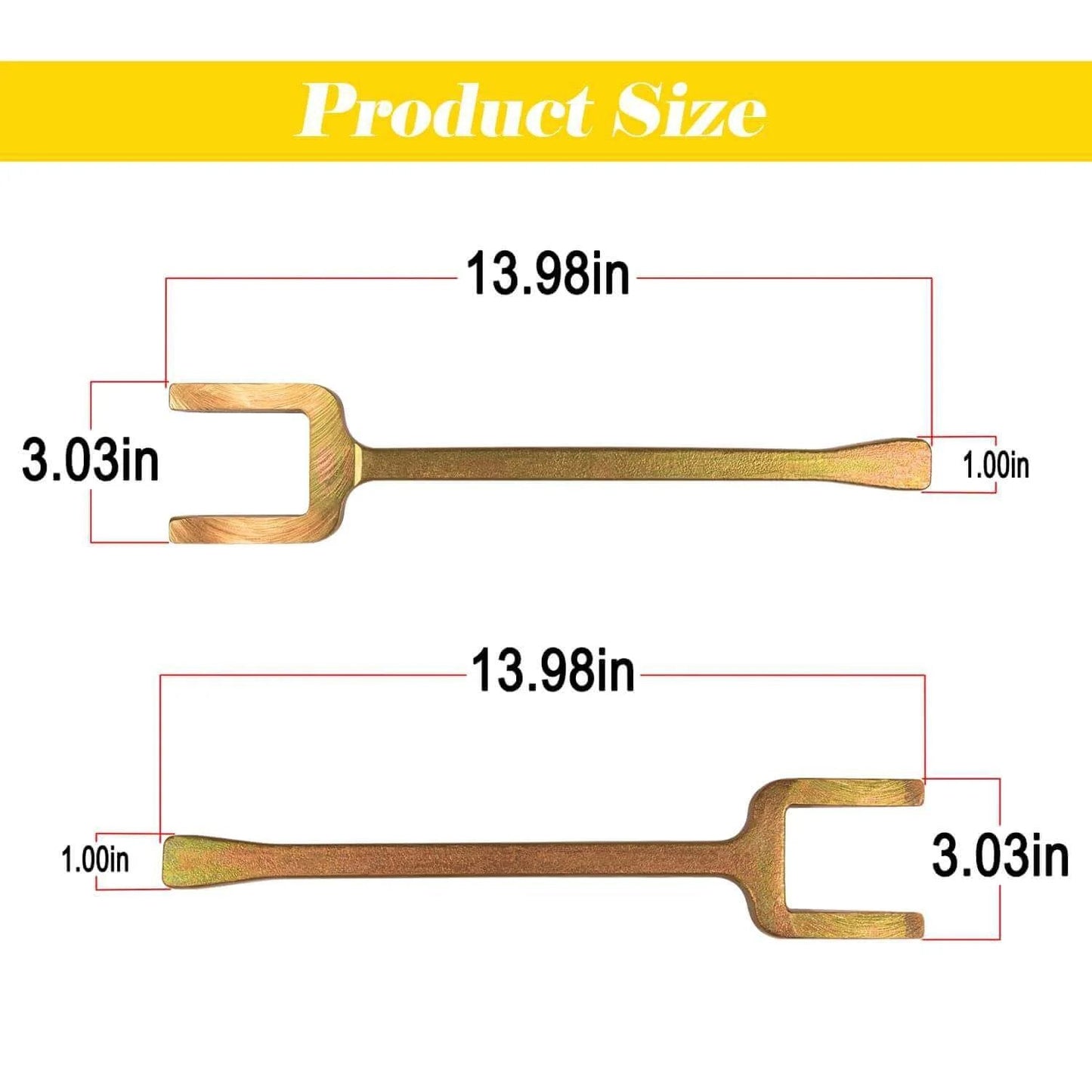 Dimensions of 2 Piece Axle Popper Kit Inner CV Axle Removal Tool Set for Front Wheel Drive Vehicles