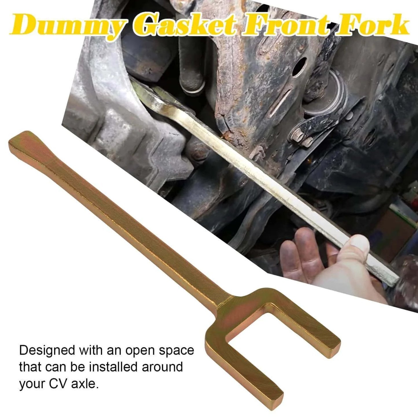2 Piece Axle Popper Kit Inner CV Axle Removal Tool Set for Front Wheel Drive Vehicles with dummy gasket front fork