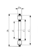 AZK11014511 Thrust Bearing Bronze Cage 110x145x11mm