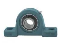 Front view of 1-11/16 inch Heavy Set Screw Pillow Block Bearing, Single Mounted Bearing with Set-Screw Lock, Replacement UCPU309-27 Style Unit.