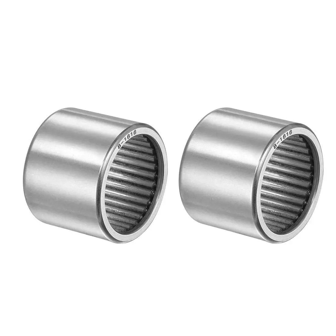 B1616 Needle Roller Bearing Open Cup Full Complement For Tight Spaces 1 Inch ID One And A Quarter Inch OD 2 Pack ST14 Steel