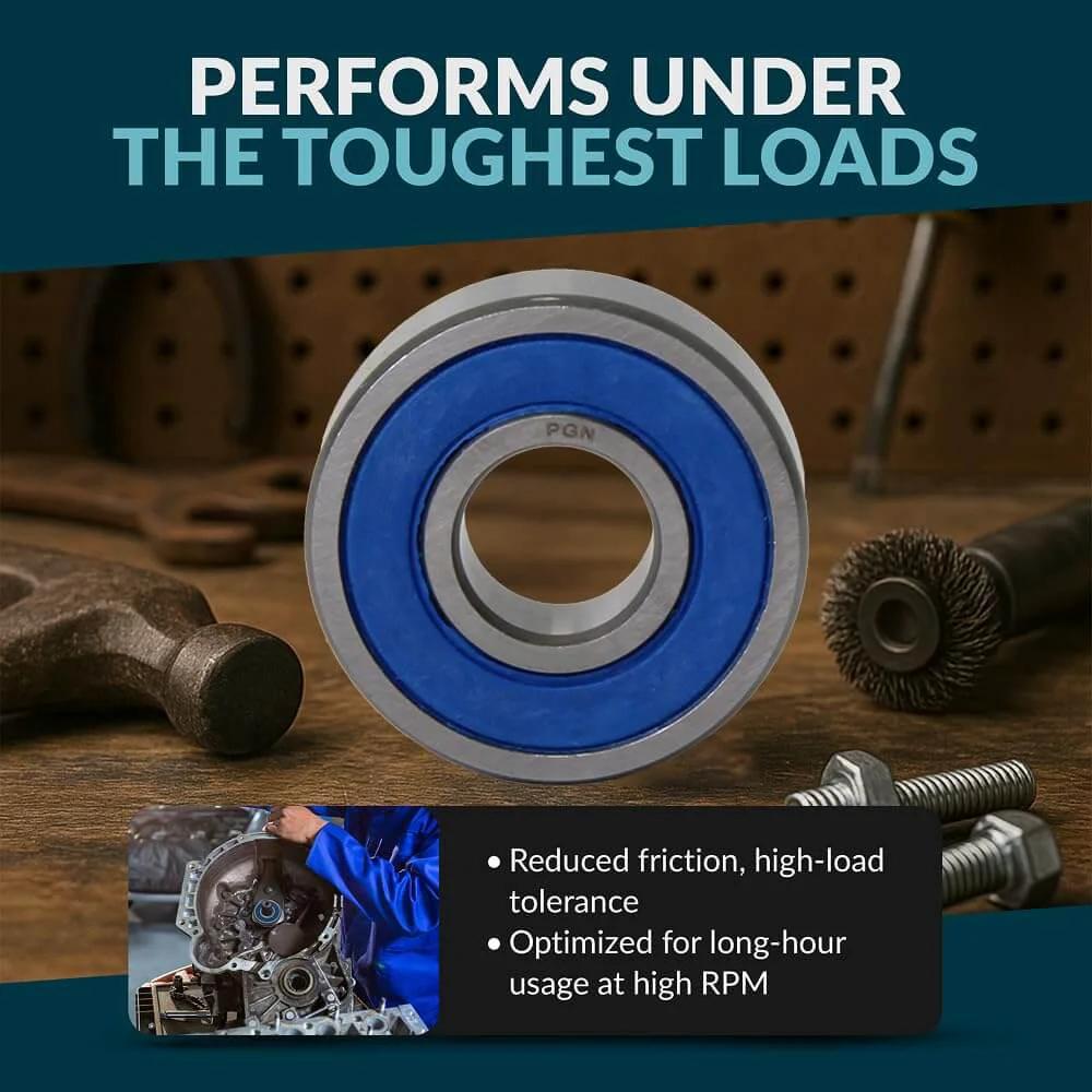 (10 Pack) 6205-2RS Bearing - Lubricated Chrome Steel Sealed Ball Bearing - 25x52x15mm Bearings with Rubber Seal & High RPM Support