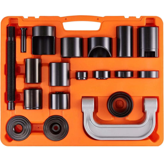 Ball Joint Press Kit, 21 pcsTool Kit with C-Press, heavy duty tools in orange case for 2WD and 4WD car repairs