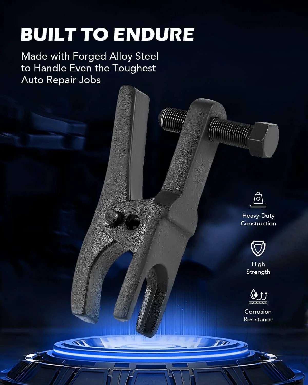 5-in-1 Ball Joint Separator, Pitman Arm Puller, Tie Rod End Tool Set for Front End Service, Splitter Removal Kit (RB06) displayed