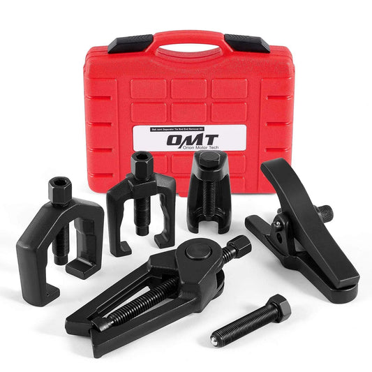 5-in-1 Ball Joint Separator, Pitman Arm Puller, Tie Rod End Tool Set for Front End Service, Splitter Removal Kit with case