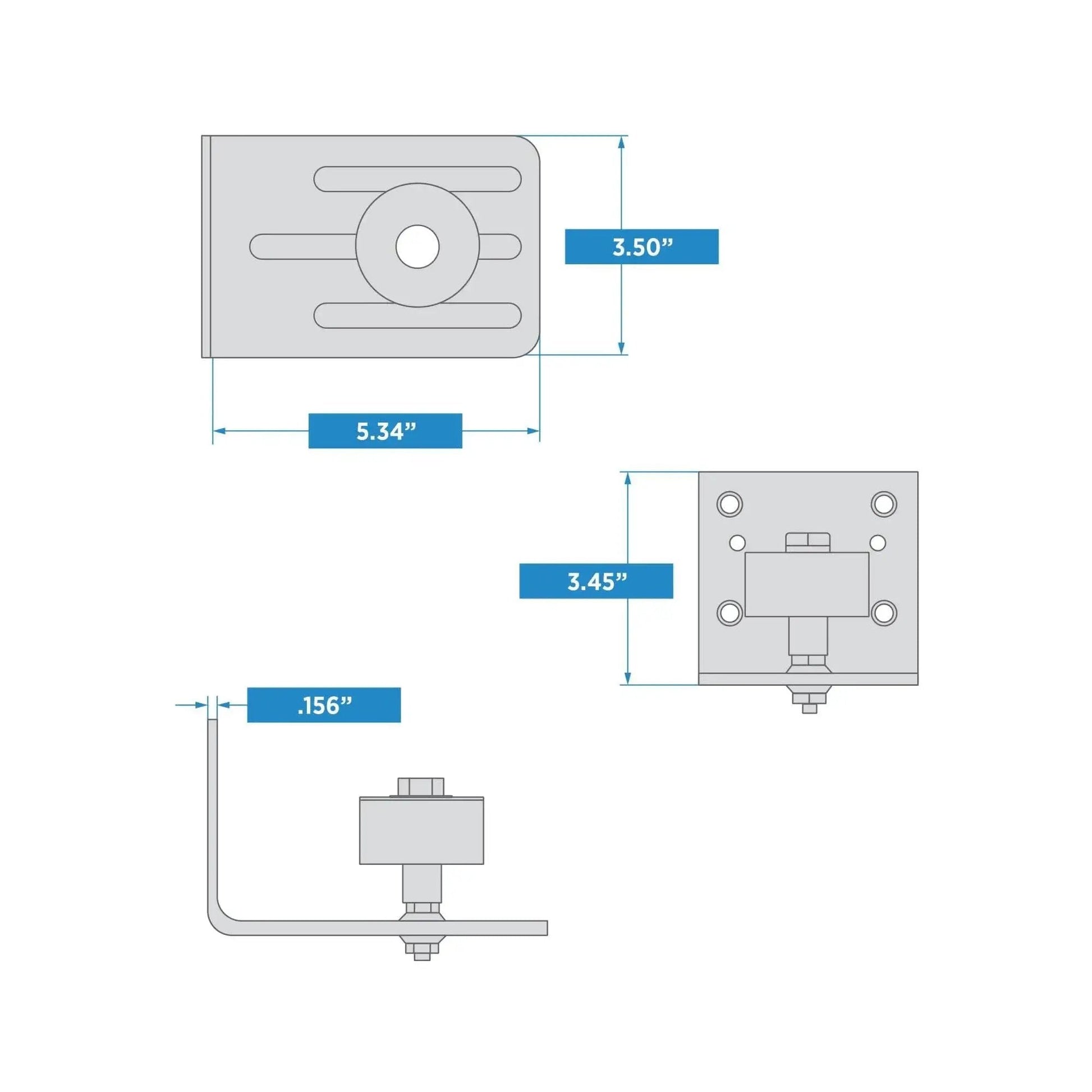 Technical diagram of Stay Roller Barn Door Hardware Galvanized N131-490 showing dimensions and components.