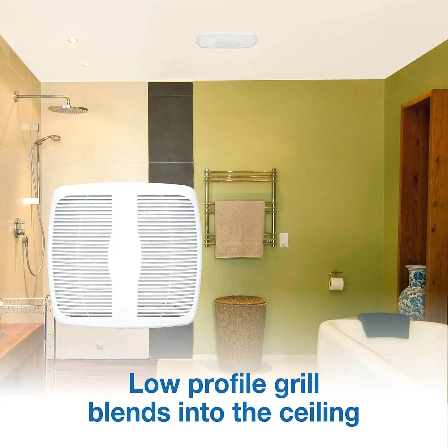 Installed Advantage 50 CFM Ceiling Exhaust Fan For Bathrooms Quiet 3 Sones White By Air King America Efficient Ceiling Vent