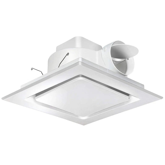 Ultra Quiet 110 CFM Bathroom Exhaust Fan With 10 Inch Panel No Light 8x8 Mount 4 Inch Duct For Bathroom Garage Or Home Eliminates Moisture Odors And Steam
