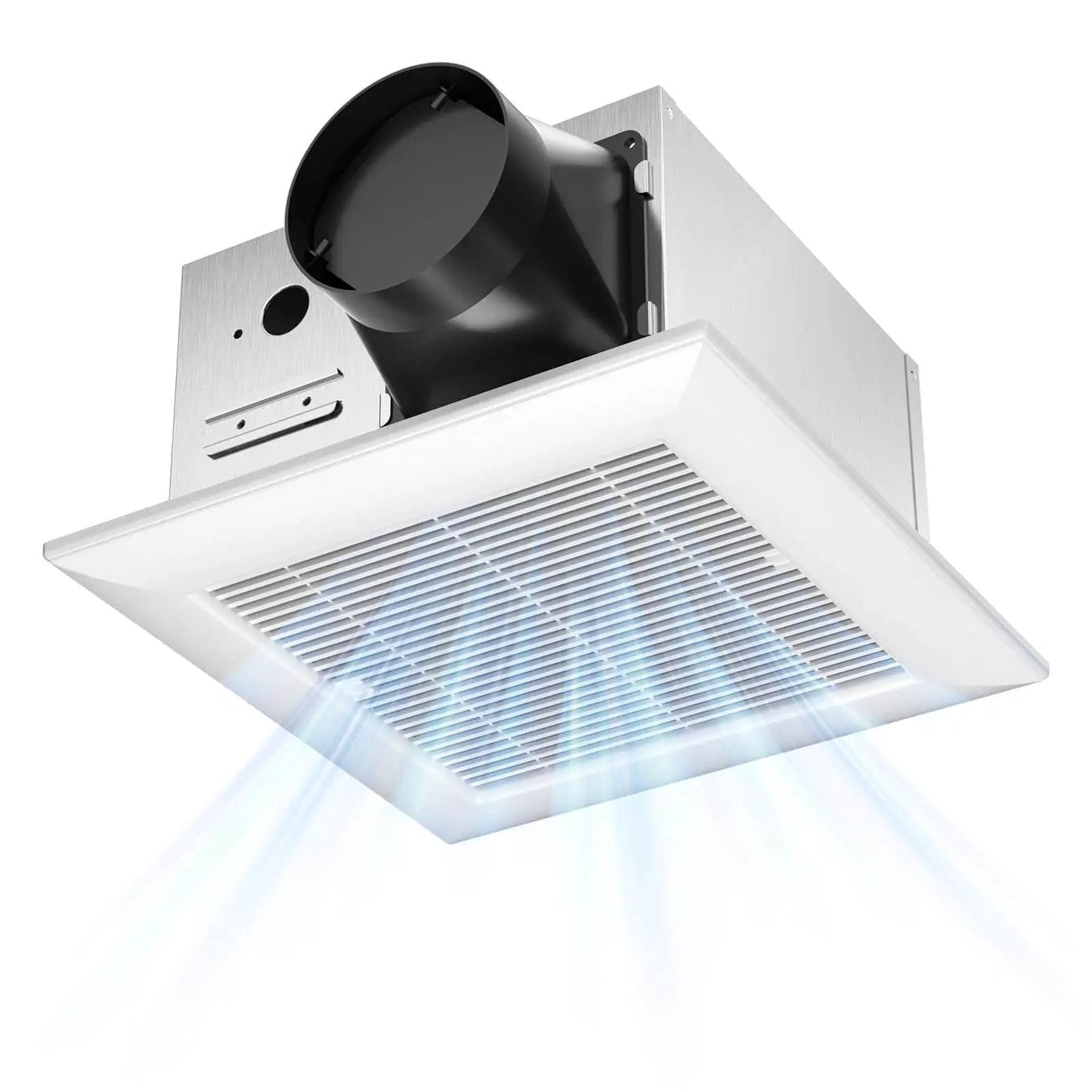 Quiet 110 CFM Bathroom Exhaust Fan With 1.0 Sones For Low Noise Bathroom Ventilation Ceiling Mounted No Attic Access Needed Easy Install 4 Inch Duct ETL And FCC Certified Amico