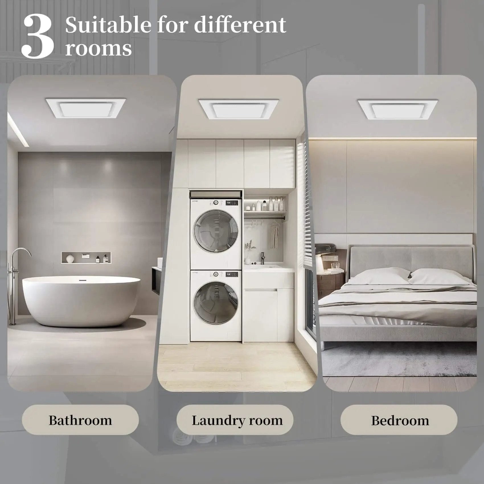 Ultra Quiet 110 CFM Bathroom Exhaust Fan With 10 Inch Panel No Light 8x8 Mount 4 Inch Duct For Bathroom Garage Or Home