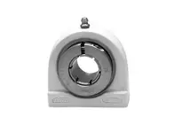 Front view of UETBL207-20MZ20RFB 1-1/4 in Pillow Block Single-Row Ball Bearing with Kanigen Accu-Loc black tap base