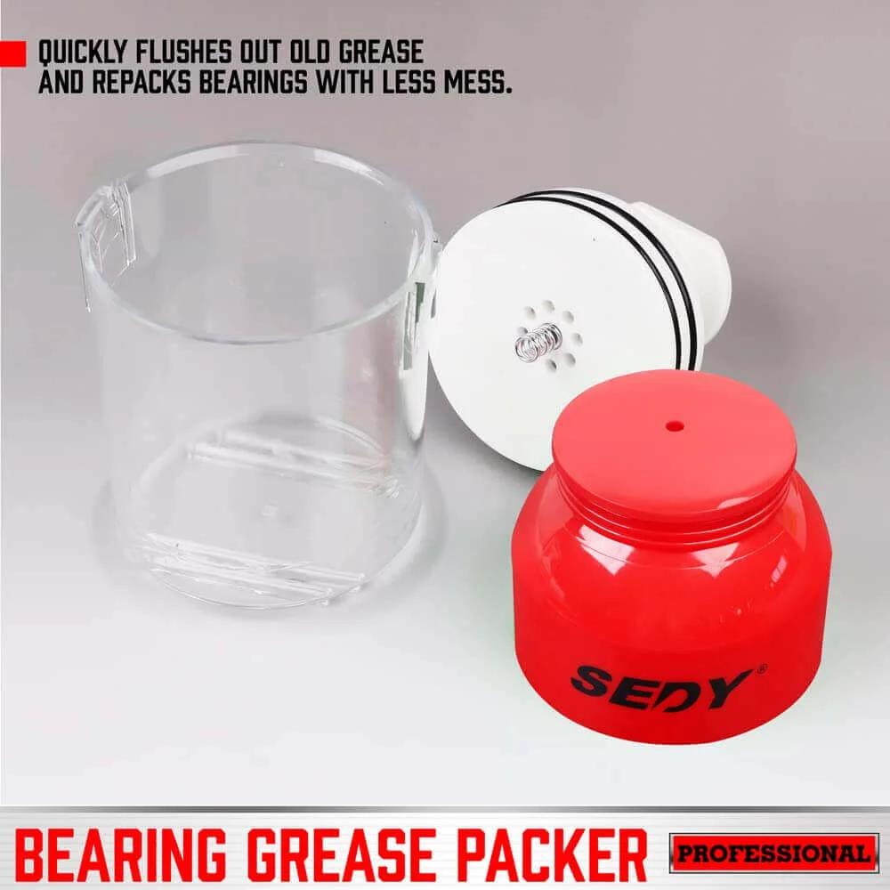 Premium Bearing Packer Kit, Handy Wheel Bearing Packer Tool Portable Wheel Bearing Grease Packer components on display