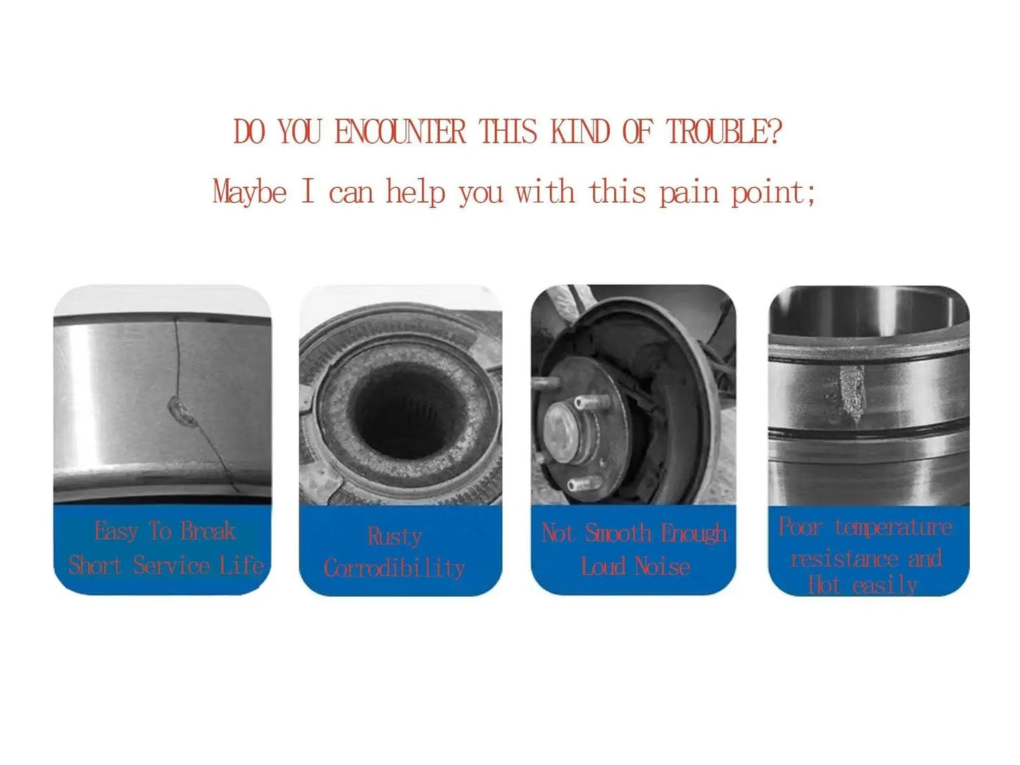 Comparison of bearing issues: cracking, corrosion, load noise, and heat resistance, addressed by Two Sets Of Thrust Needle Roller Bearings With Four Washers 55mm Inner Diameter 78mm Outer Diameter 3mm Width Industrial Bearing For Automotive Robotic Systems And Industrial Equipment AXK5578 Plus 2 AS Washers.