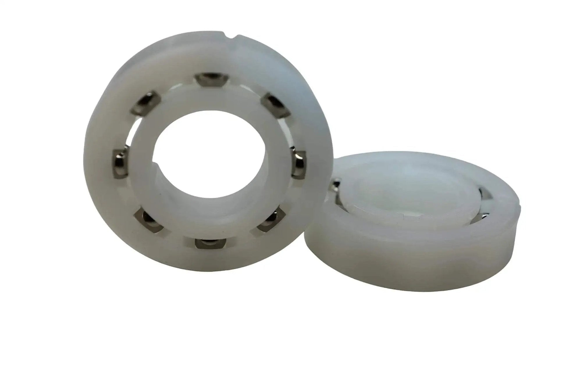 Close-up of Bearing Replacement Kit For Hayward Navigator Automatic Pool Cleaner By Swimables, featuring stainless steel ball bearings.