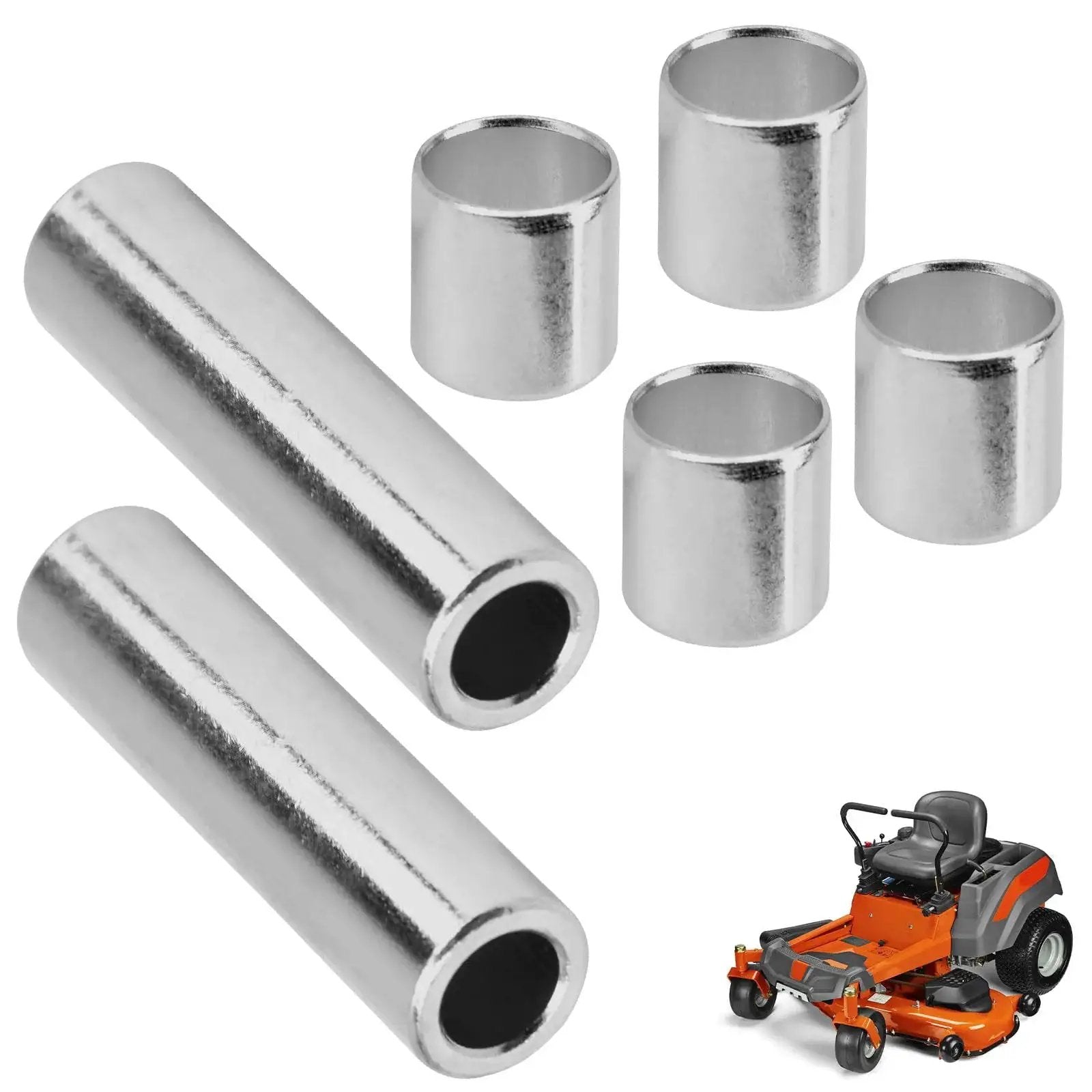 2 Pack Bearing Sleeve 1-513034 And Idler Bushing Pivot 1-603384 For Exmark Toro Lazer Z mower parts shown with lawn mower