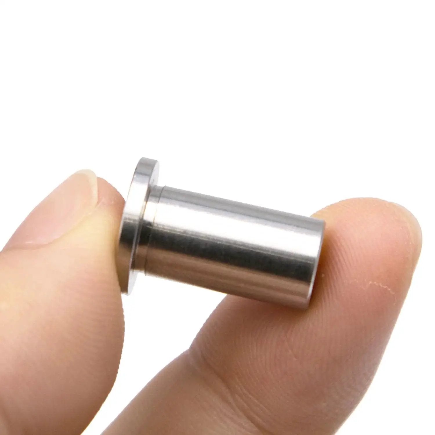 Close-up of a stainless steel sleeve from the Bearing Sleeve Replacement Kit 3220 For D And E Series Beverage Dispensers And Juicers.