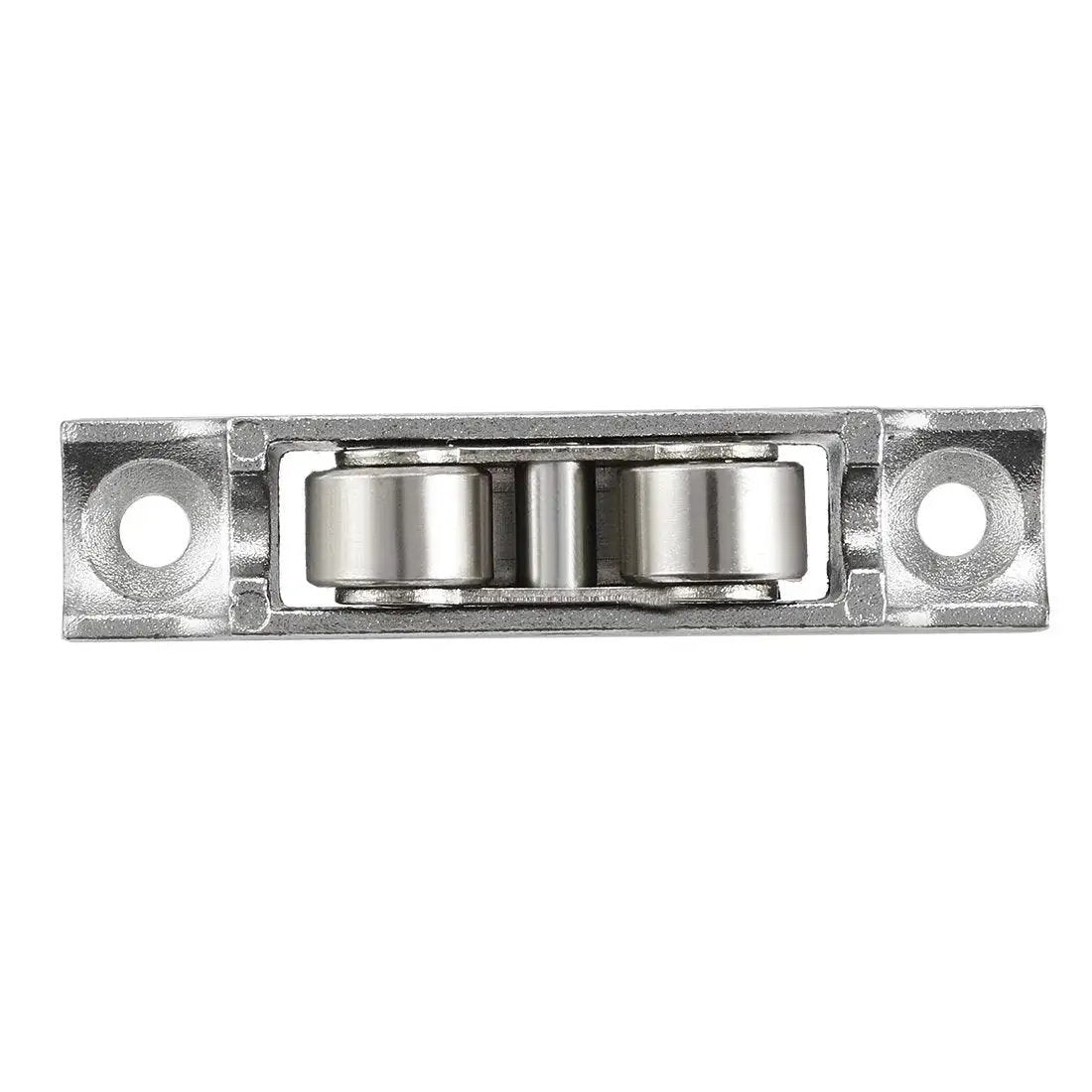 11.5mm Bearing Steel Electroplated Double Flat Wheel Sliding Door Window Pulley Set 2 Pcs With Mounting Screws, durable metal pulley.