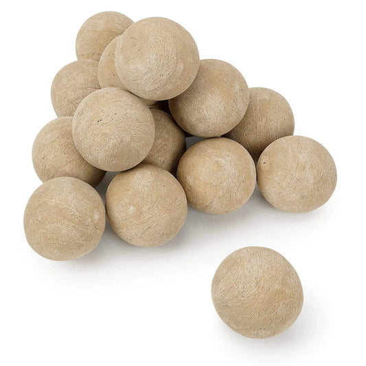 15-Pack Beige Ceramic Balls - 3” Round Fire Stones for Fire Pit Fire Bowl and Fireplace