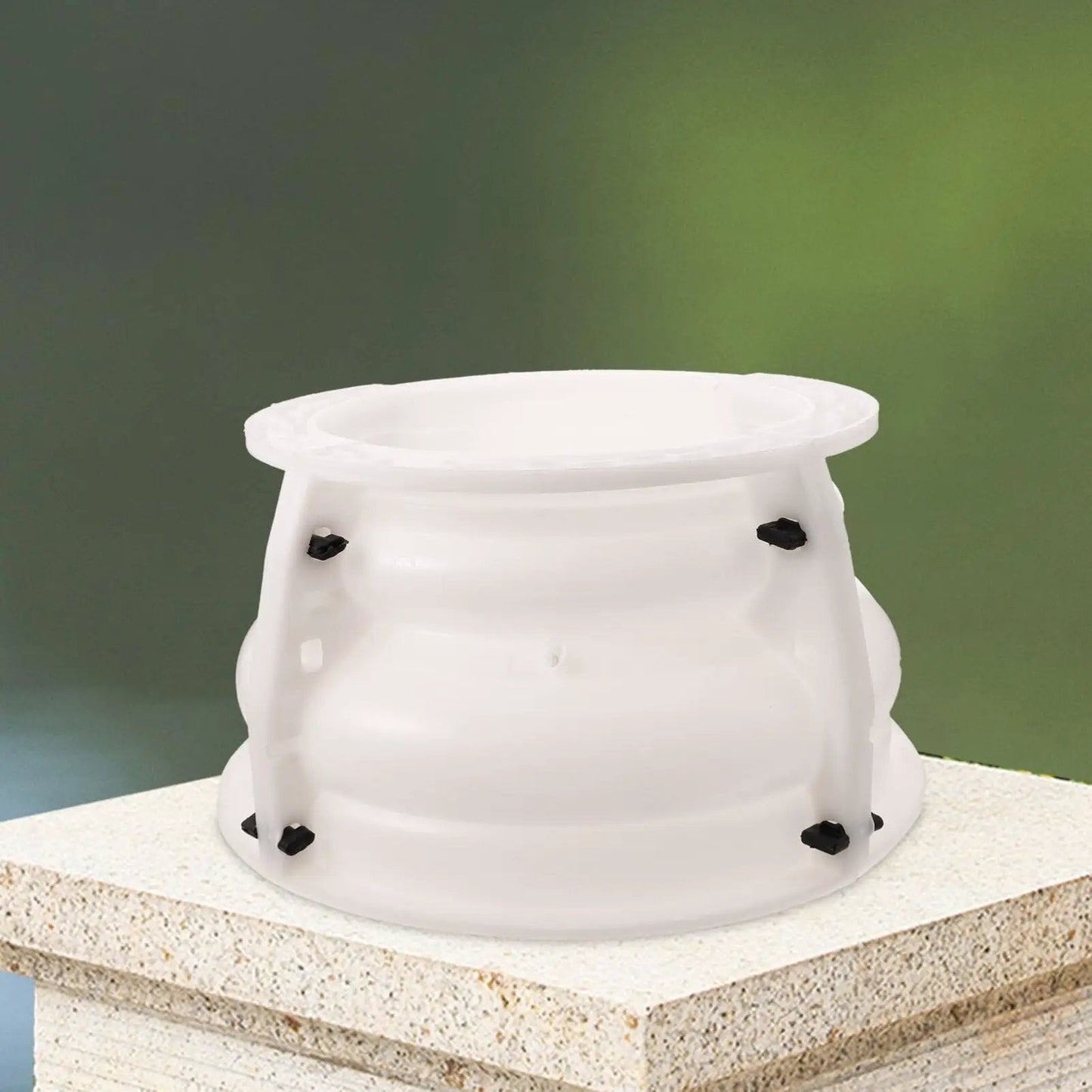 Beige Concrete Planter Mold For DIY Pots And Epic Epoxy Projects large urn planter mold on outdoor stone background