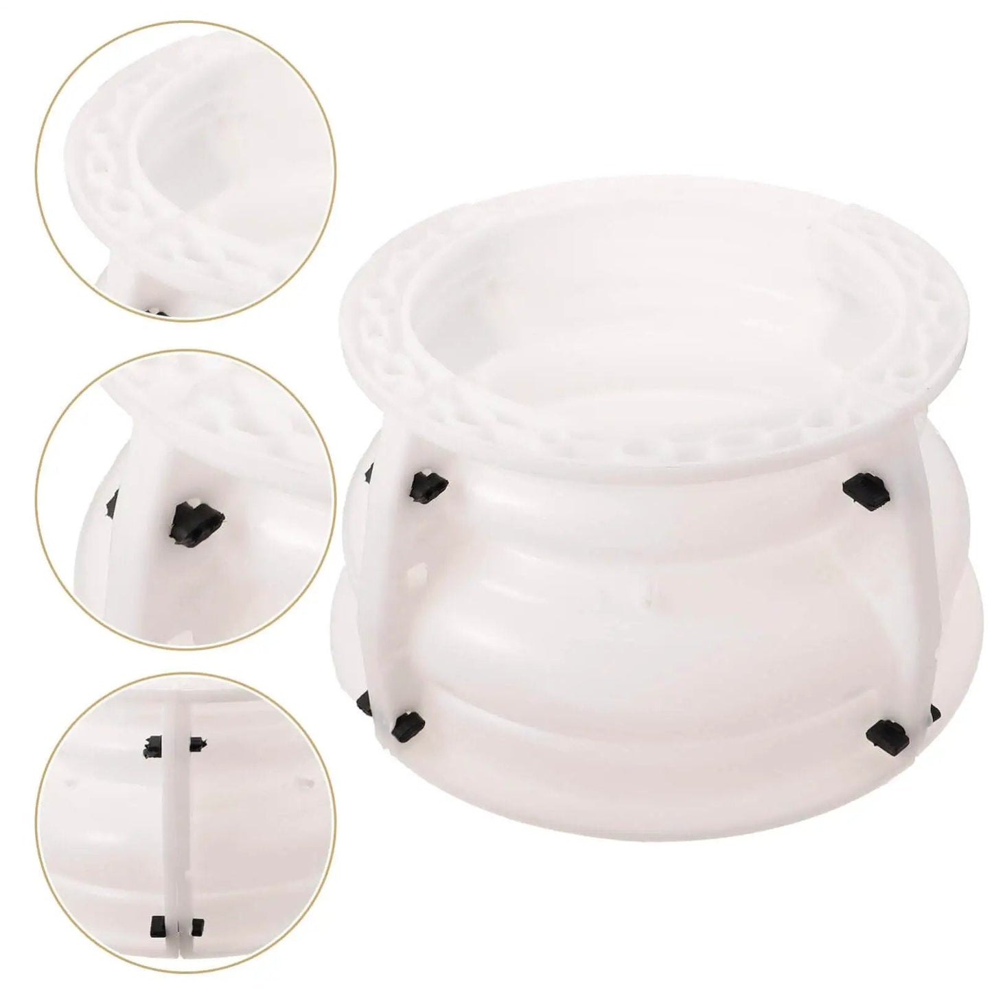 Beige Concrete Planter Mold For DIY Pots And Epic Epoxy Projects Large Urn Planter And Roman Column Base Mold shown in detail
